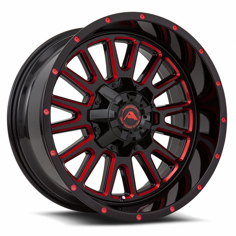 Black Milled Spoke Red Tint