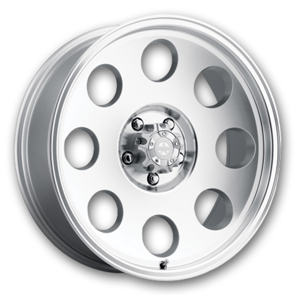American Outlaw Wheels Dune 17x8.5 Silver w/ Machined Face 5x114.3 0mm 83.06mm