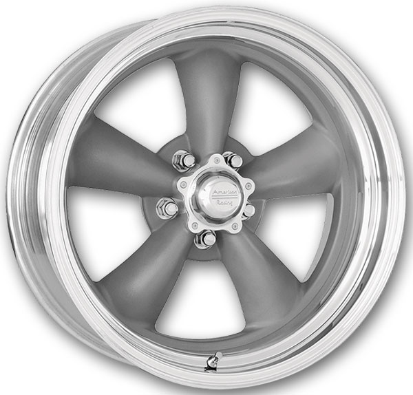 American Racing Wheels Classic Torq Thrust II Custom 17x9.5 Torq Thrust Gray Polished Lip 5x114.3 +8mm 83.06mm