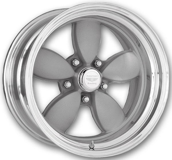 American Racing Wheels Classic 200S 2 Piece 17x7 Silver Center Polished Barrel 5x120 -13mm 83.06mm