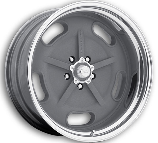 American Racing Wheels Salt Flat 17x11 Mag Gray Center Polished Barrel 5x114.3 +51mm 83.06mm