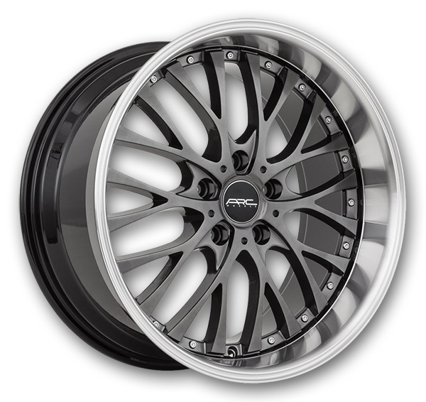 ARC Wheels AR6 18x8 Hyper Black Machine Lip 5x108 +30mm 73.1mm