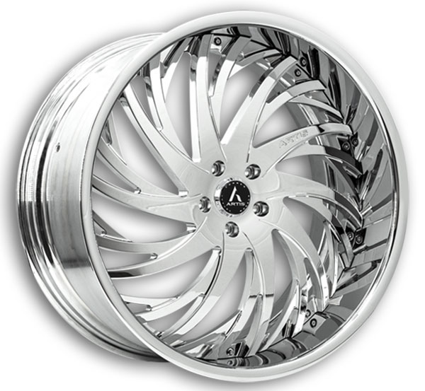 Lexani Wheels Decatur 24x10 Full Chrome  +5mm 74.1mm