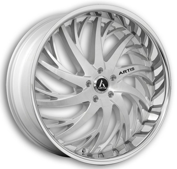 Artis Wheels Decatur 26x10 Silver Brushed Center SS lip 5x127 +25mm 74.1mm