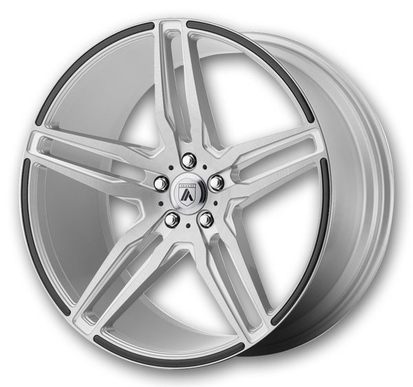 Asanti Black Label Wheels Orion 19x9.5 Brushed Silver with Carbon Fiber Insert 5x120 +45mm 74.1mm