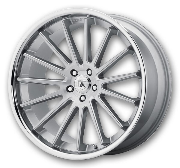Asanti Black Label Wheels Beta 20x10.5 Brushed Silver Chrome Lip 5x120 +38mm 74.1mm