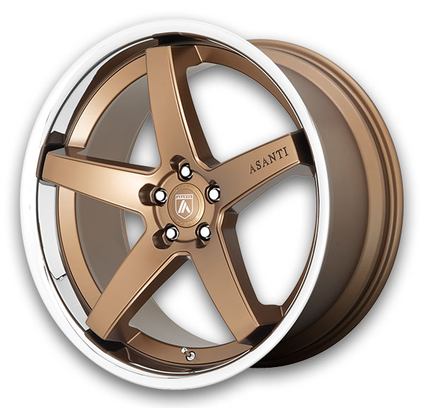 Asanti Black Label Wheels Regal 20x10.5 Satin Bronze with Chrome Lip 5x112 +38mm 72.6mm