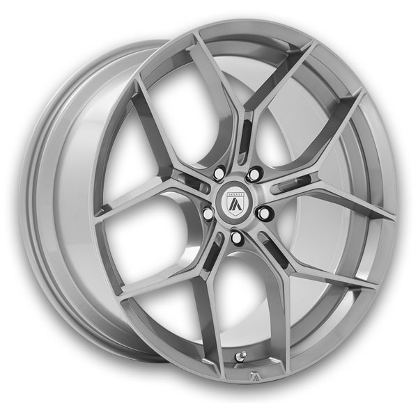 Asanti Black Label Wheels Monarch 22x9 Titanium Brushed 5x112 +38mm 72.56mm