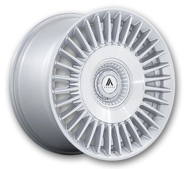 Asanti Black Label Wheels Tiara 20x10.5 Gloss Silver With Bright Machined Face 5x115/5x120 +18mm 74.1mm