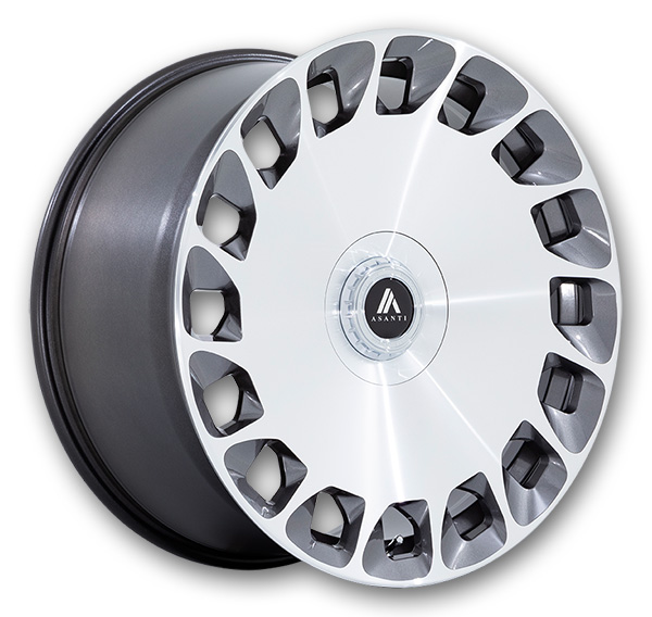 Asanti Black Label Wheels Aristocrat 20x9 Gloss Platinum With Bright Machined Face  +15mm 72.56mm