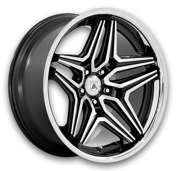 Asanti Black Label Wheels Duke 22x10.5 Gloss Black Machined 5x120 18mm 74.1mm