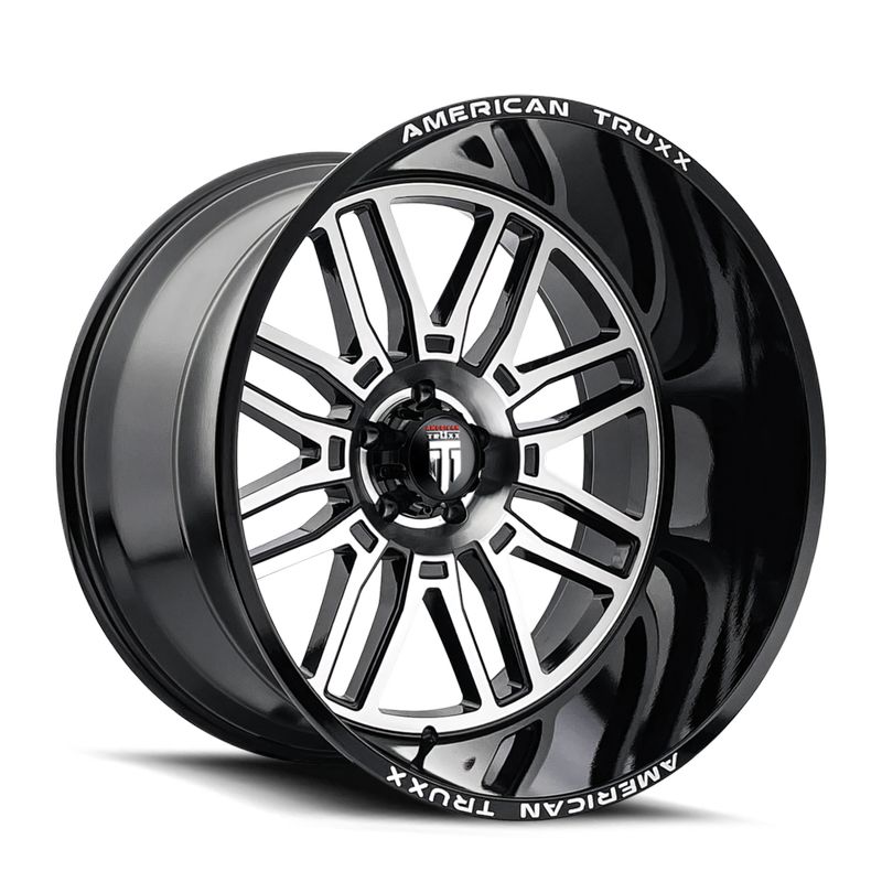 American Truxx Wheels AT-1915 Restless 20x10 Black Machined 5x127 -25mm 78.1mm