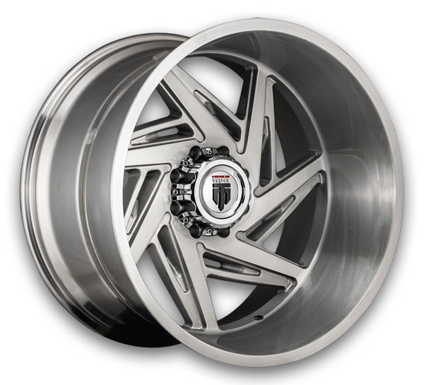 American Truxx Wheels AT-1906 Spiral 22x12 Brushed Texture 5x127 -44mm 78.1mm