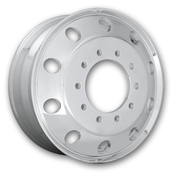 ATX Wheels AO400 Baja Dually 22.5x12.25 High Luster Polished - Front 10x285.75 +119mm 220.1mm