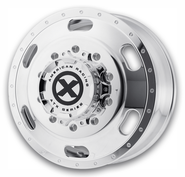 ATX Wheels AO402 Indy Dually 24x8.25 Polished - Front 10x11.25 +144mm 220.1mm