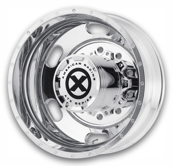 ATX Wheels AO402 Indy Dually 24x8.25 Polished - Rear 10x11.25 -168mm 220.1mm