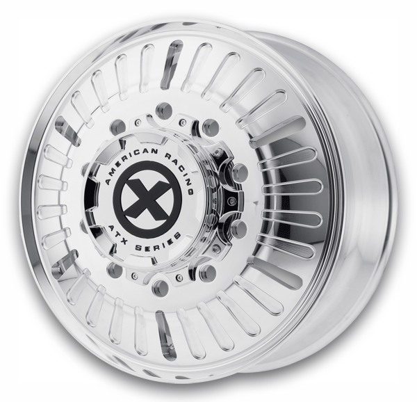 ATX Wheels AO403 Roulette Dually 24x8.25 Polished - Front 10x11.25 +144mm 220.1mm