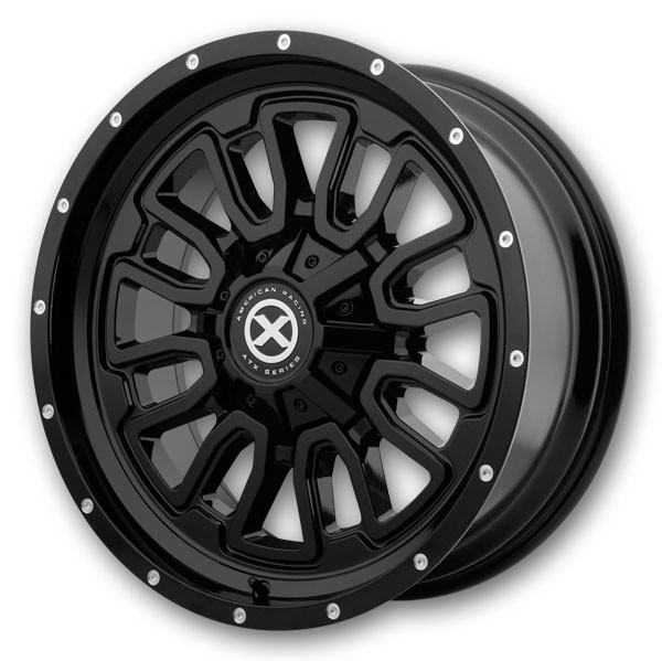 ATX Wheels AX203 17x8 Gloss Black 6x135/6x139.7 +0mm 106.1mm