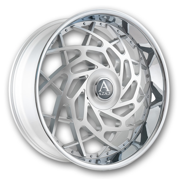 Azad Wheels AZ Reign 22x9.5 Brushed Silver  +25mm 87.1mm