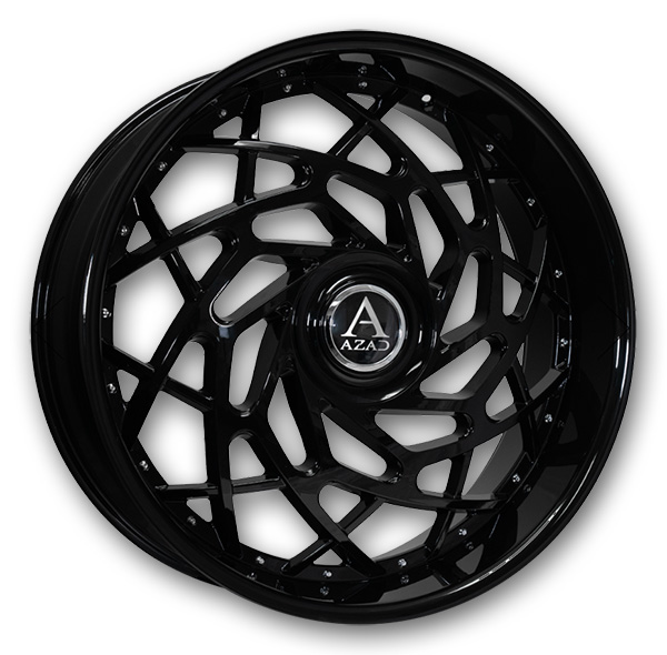 Azad Wheels AZ Reign 22x9.5 Gloss Black  +25mm 87.1mm