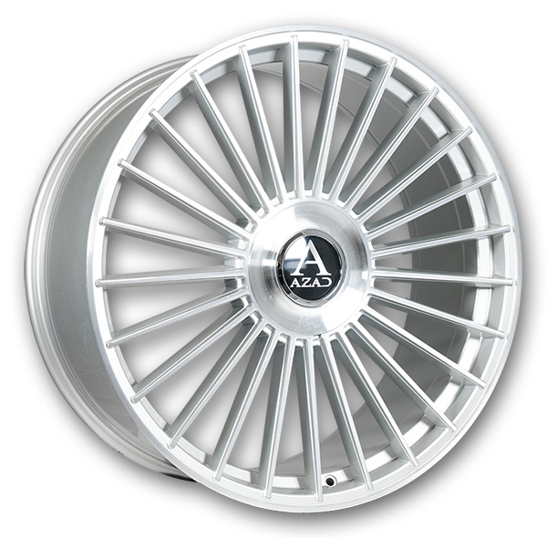 Azad Wheels AZ25 22x10.5 Brushed Silver 5x112/5x115 +20mm 73.1mm