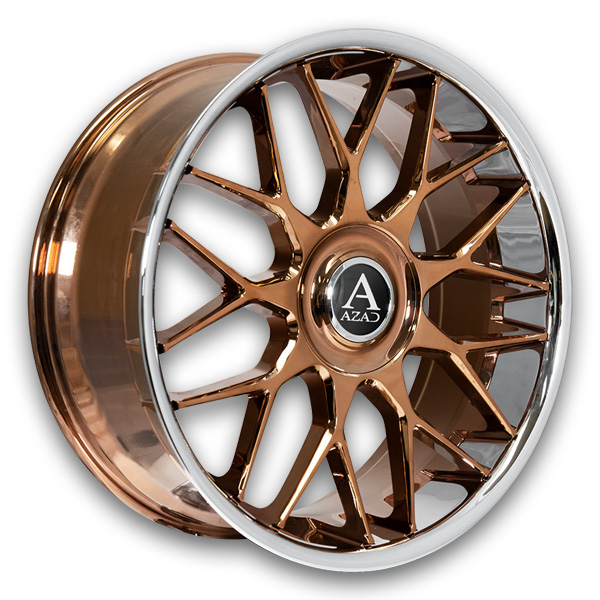 Azad Wheels AZV02 24x10 Rose Gold Stainless Lip 6x135/6x139.7 +25mm 87.1mm