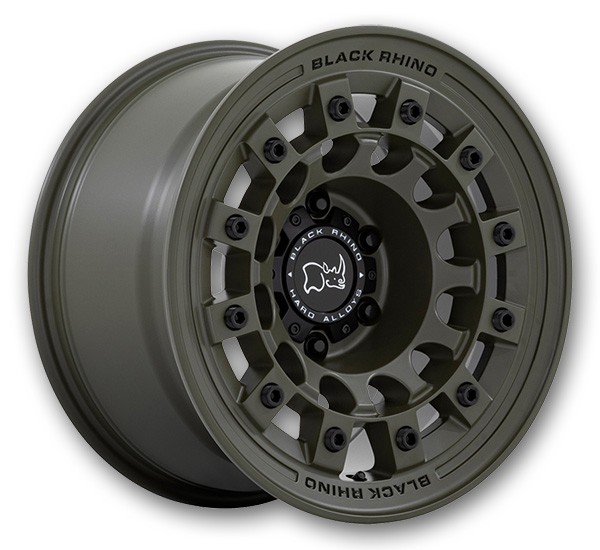 Black Rhino Wheels Fuji 17x8 Olive Drab Green 6x139.7 +38mm 106.1mm