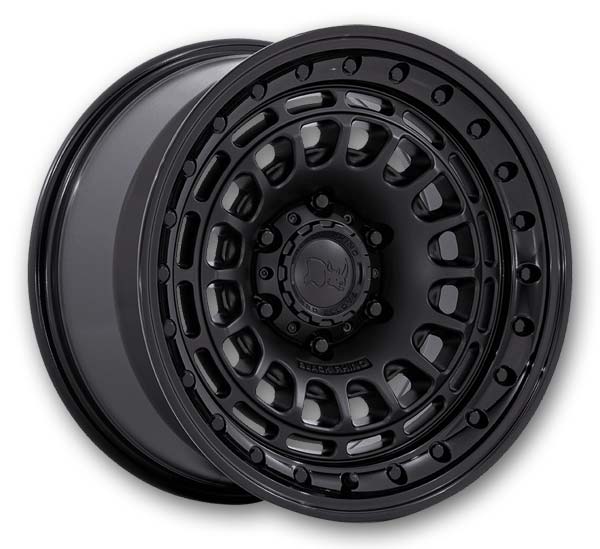 Black Rhino Wheels Sahara 17x9 Matte Black w/ Gloss Black Lip 5x127 0mm 71.5mm