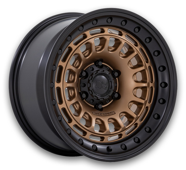Black Rhino Wheels Sahara 17x9 Matte Bronze w/ Gloss Black Lip 5x127 0mm 71.5mm