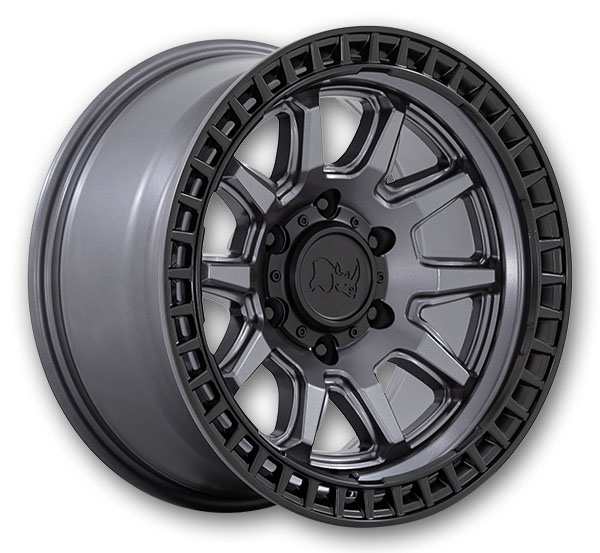 Black Rhino Wheels Calico 17x8.5 Matte Gunmetal With Matte Black Lip 5x114.3 +34mm 72.56mm