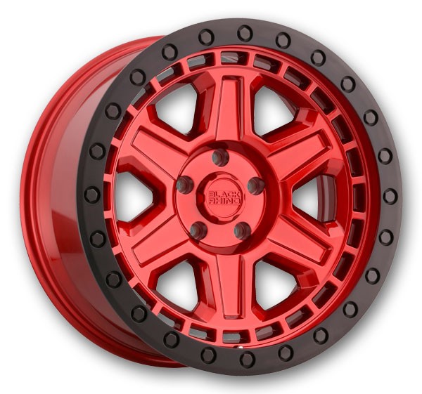 Black Rhino Wheels Reno 17x9 Candy Red w/ Black Ring & Bolts 6x139.7 +0mm 112.1mm