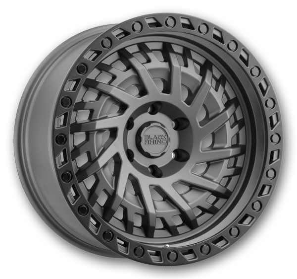 Black Rhino Wheels Shredder 17x9 Matte Gunmetal w/ Black Ring 6x139.7 +0mm 112.1mm
