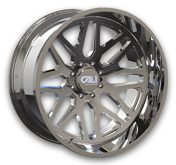 CALI OFF-ROAD Wheels 9115 Invader 22x12 Chrome 6x139.7 -51mm 106.1mm