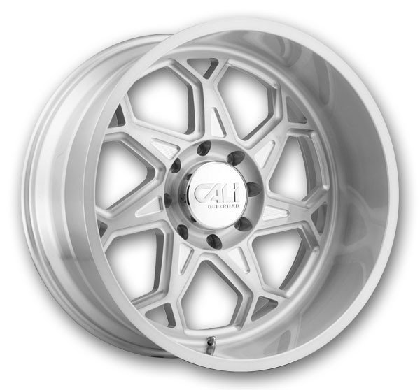Cali Off-Road Wheels 9111 Sevenfold 24x12 Brushed and Clear Coat 8x170 -51mm 130.8mm