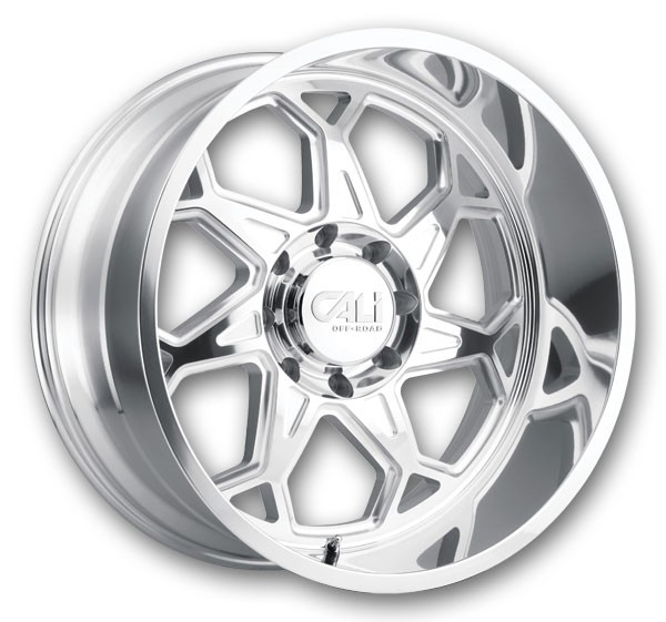 Cali Off-Road Wheels 9111 Sevenfold 20x12 Polished 8x165.1 -51mm 130.8mm
