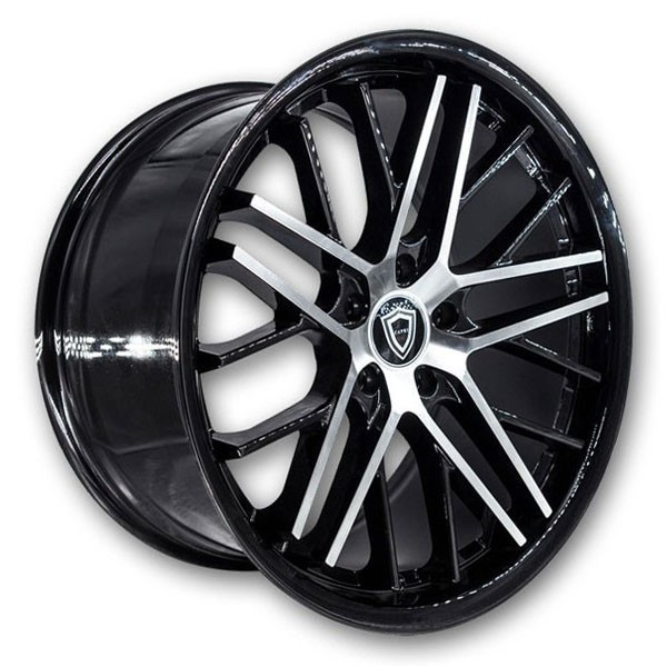 Capri Wheels C0104 20x10.5 Gloss Black Machined 5x120 +38mm 74.1mm