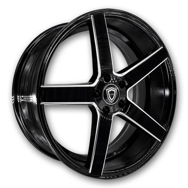 Capri Wheels C5178 20x10 Gloss Black Milled 5x114.3 +38mm 73.1mm