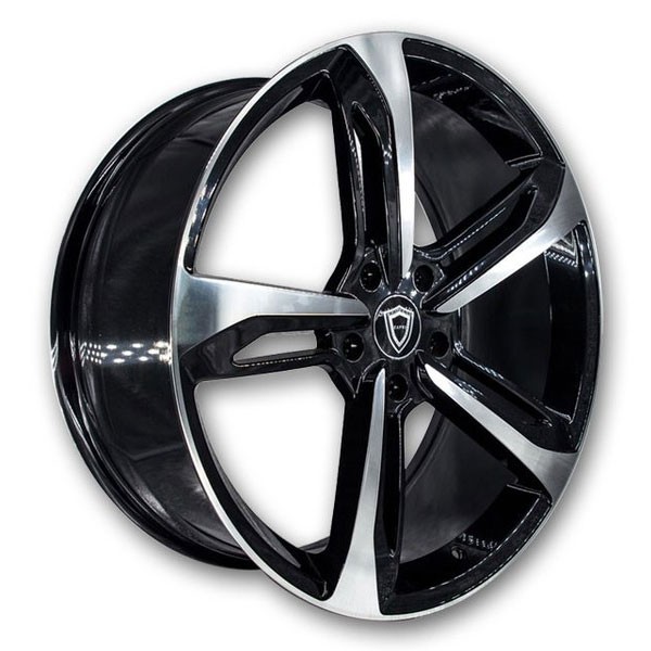 Capri Wheels C5191 22x10.5 Gloss Black Machined 5x120 +38mm 74.1mm