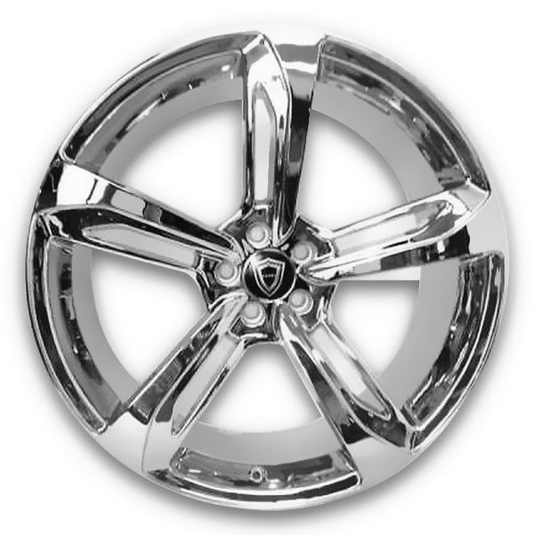 Capri Wheels C5191 22x9.5 Chrome 5x112 +35mm 66.6mm