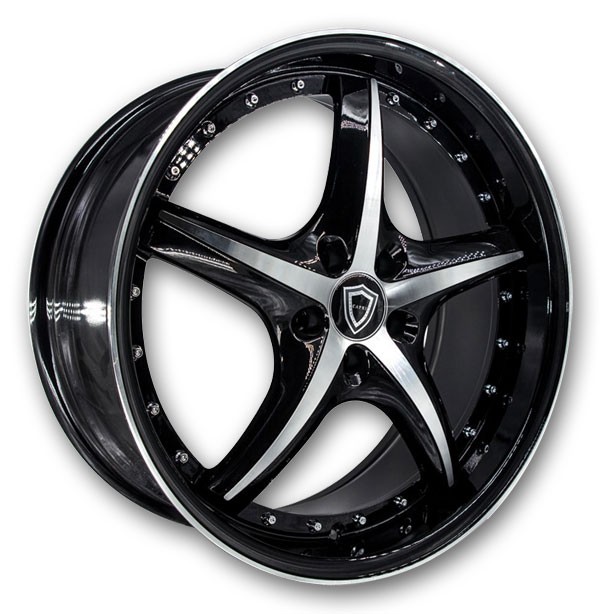 Capri Wheels C5193 20x8.5 Gloss Black Machined 5x108 +35mm 73.1mm