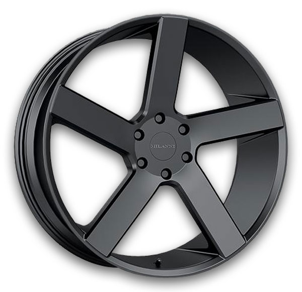Capri Wheels C5288B 22x9.5 Satin Black 5x127 +25mm 78.1mm