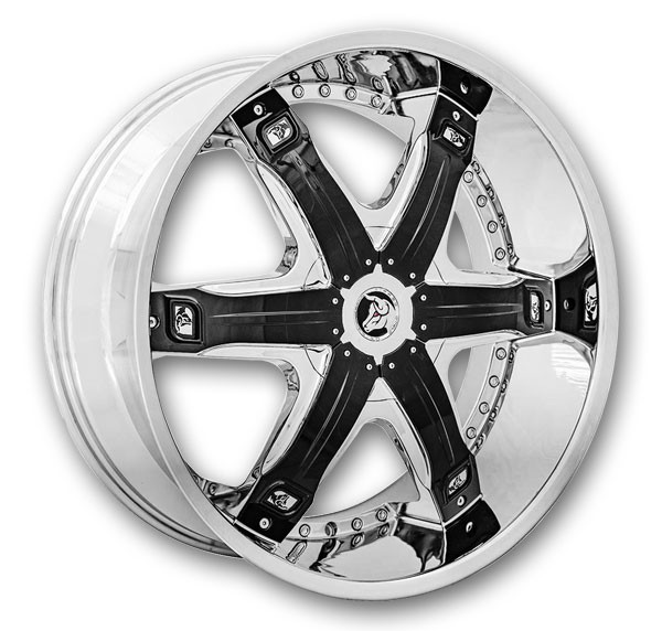 Diablo Wheels Fury 24x10 Chrome  +12mm 78.1mm