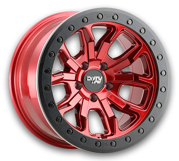 Dirty Life Wheels 9303 DT-1 17x9 Crimson Candy Red 5x139.7 -12mm 108mm
