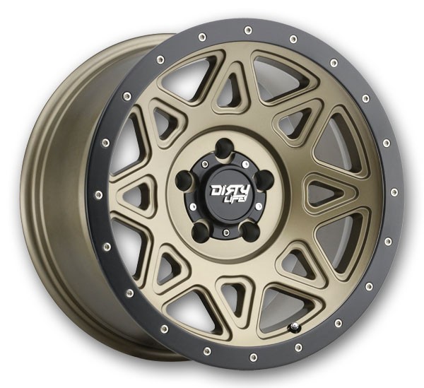 Dirty Life Wheels 9305 Theory 20x9 Matte Gold with Black Lip 6x135 +0mm 87.1mm