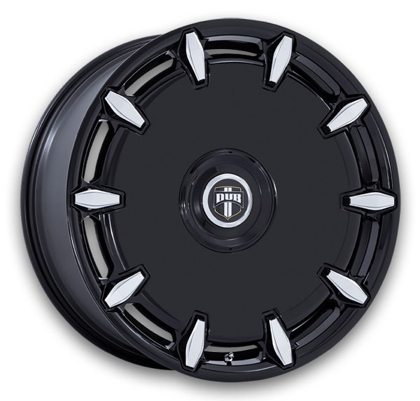 DUB Wheels Cheef 24x9 Gloss Black Milled 5x115/5x120 +15mm 74.1mm
