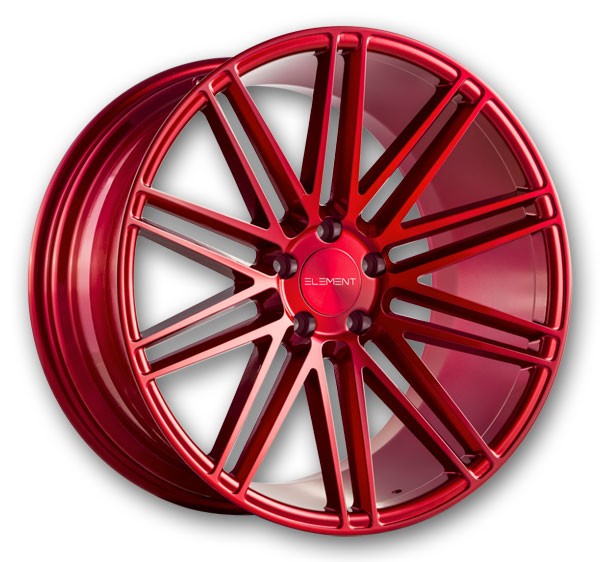 Element Wheels EL10 20x10.5 Brushed Lollipop Red 5x112 +42mm 66.56mm
