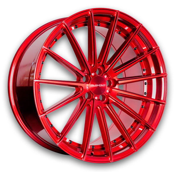 Element Wheels EL15 20x10.5 Brushed Red 5x120 +42mm 72.56mm