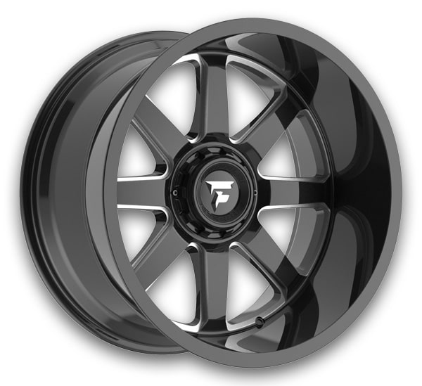 Fittipaldi Offroad Wheels FA16 20x9 Black Milled 8x180 +12mm 124.3mm