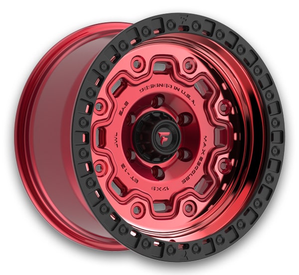 Fittipaldi Offroad Wheels FT100 17x9 Red Tint with Black Ring 6x135 -12mm 87.1mm