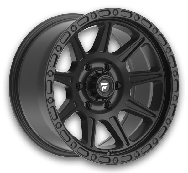 Fittipaldi Offroad Wheels FT104 17x9 Satin Black 6x139.7 -12mm 106.2mm